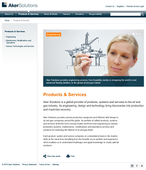 The Aker Solutions Website
