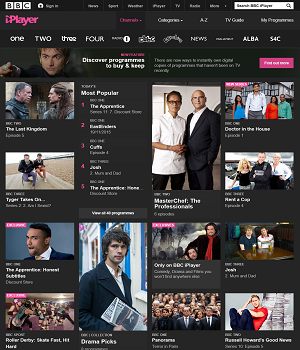 The BBC iPlayer Website